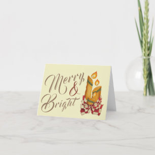 Weihnachtskerzen Grußkarte Karte