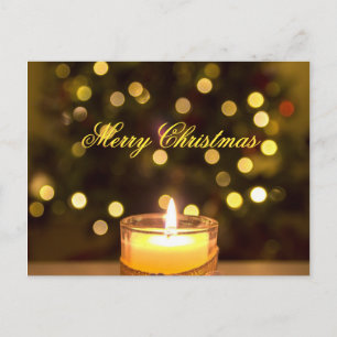 Weihnachtskerzen-Grußnachricht an Adressaten Feiertagspostkarte