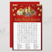 Weihnachtskerzen Kinderdusche Word Search Game (Vorne/Hinten)
