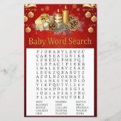 Weihnachtskerzen Kinderdusche Word Search Game (Vorderseite)
