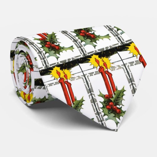 Weihnachtskerzen-Krawatte Krawatte (Gerollt)