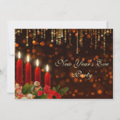 Weihnachtskerzen & Lichter Silvester Einladung (Vorderseite)
