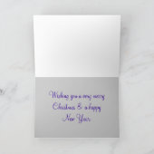 Weihnachtskerzen Lila Sparkle Feiertagskarte (Innenseite)