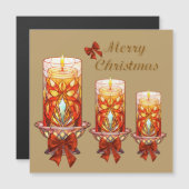 Weihnachtskerzen Magnetkarte (Vorne/Hinten)