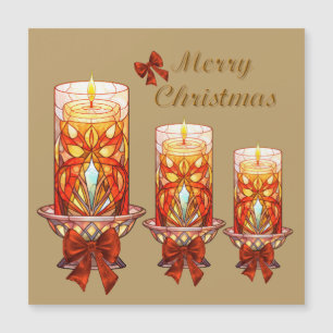 Weihnachtskerzen Magnetkarte