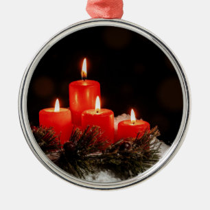 Weihnachtskerzen Ornament Aus Metall