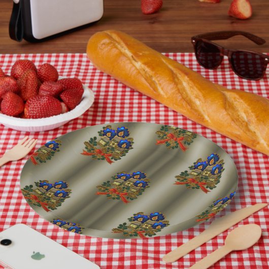 Weihnachtskerzen Pappteller (Picknick)
