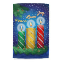 Weihnachtskerzen Reversible Garden Flag