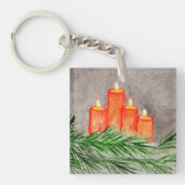 Weihnachtskerzen Schlüsselanhänger (Vorderseite)