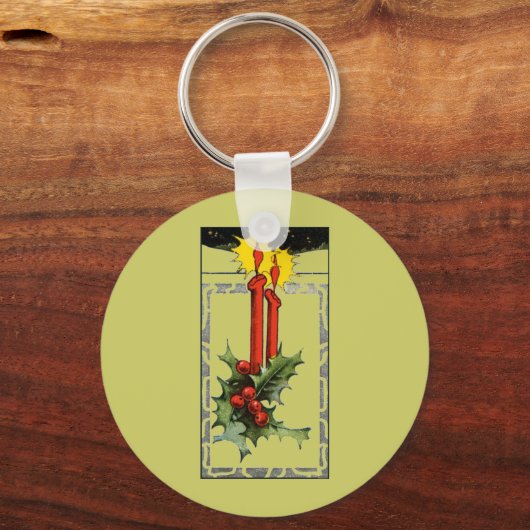 Weihnachtskerzen Schlüsselanhänger (Vorderseite)