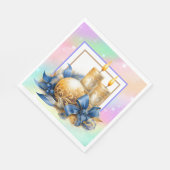 Weihnachtskerzen Serviette (Ecke)