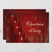 Weihnachtskerzen & Sparkeln Einladung (Vorne/Hinten)