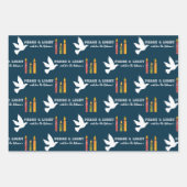 Weihnachtskerzen tauchen Licht Frieden Brauch Geschenkpapier Set (Vorderseite 2)