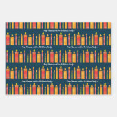 Weihnachtskerzen tauchen Licht Frieden Brauch Geschenkpapier Set (Vorderseite)