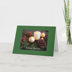 Weihnachtskerzen Tischdekoration Feiertagskarte