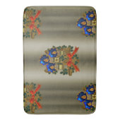 Weihnachtskerzen und Kranz Badematte (Vorderseite Vertikal)