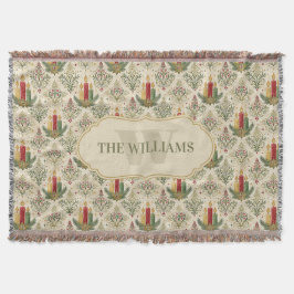 Weihnachtskerzen und Ornamente Monogramm Decke