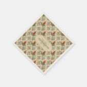 Weihnachtskerzen und Ornamente Monogramm Serviette (Ecke)