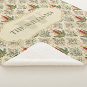 Weihnachtskerzen und Ornamente Monogramm Sherpadecke (3/4)