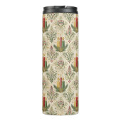 Weihnachtskerzen und Ornamente Monogramm Thermosbecher (Rückseite)