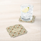 Weihnachtskerzen und Ornamente Monogramm Untersetzer (Vor Ort)