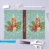 Weihnachtskerzen und Schneeflocken Seidenpapier (Handwerk)