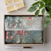 Weihnachtskerzen und Vögel Seidenpapier (Geschenk)