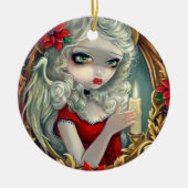 "Weihnachtskerzen-" Verzierung Keramik Ornament (Vorne)