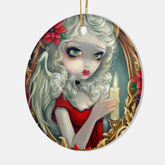 "Weihnachtskerzen-" Verzierung Keramik Ornament (Links)