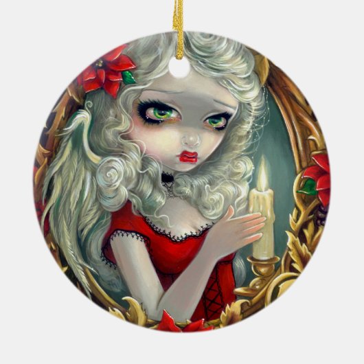 "Weihnachtskerzen-" Verzierung Keramik Ornament (Hinten)