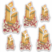 Weihnachtskerzen Vinyl geschnitten Aufkleber (Vorderseite)