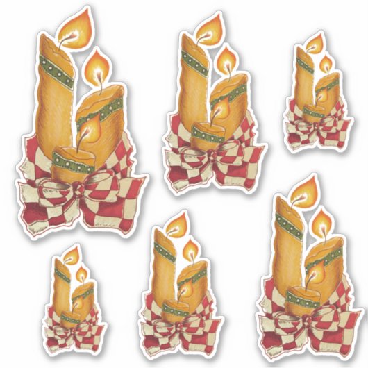 Weihnachtskerzen Vinyl geschnitten Aufkleber (Vorderseite)