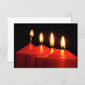 Weihnachtskerzenadvent Dankeskarte (Vorne/Hinten)