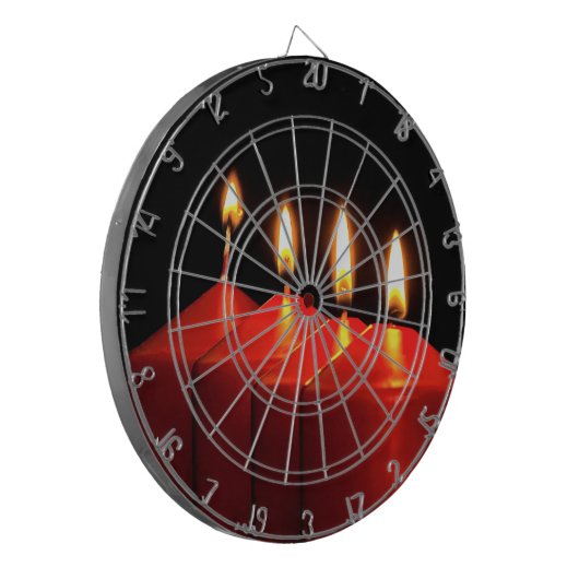Weihnachtskerzenadvent Dartscheibe (Vorderseite Links)