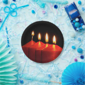 Weihnachtskerzenadvent Pappteller (Party)