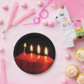 Weihnachtskerzenadvent Pappteller (Party)