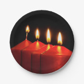 Weihnachtskerzenadvent Pappteller (Vorderseite)