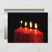 Weihnachtskerzenadvent Postkarte (Vorne/Hinten)