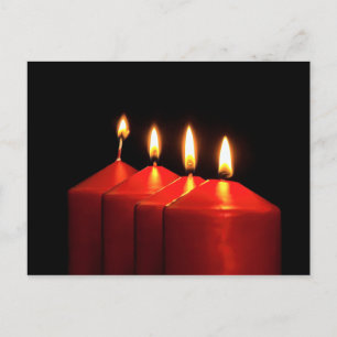 Weihnachtskerzenadvent Postkarte