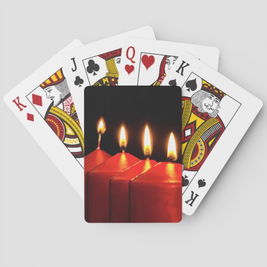 Weihnachtskerzenadvent Spielkarten (Rückseite)