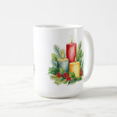 Weihnachtskerzenanordnung Kaffeetasse (VorderseiteRechts)