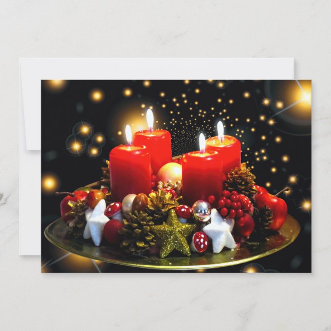 Weihnachtskerzendekor (Vorderseite)