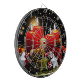 Weihnachtskerzendekor Dartscheibe (Vorderseite Links)