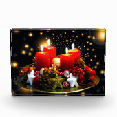 Weihnachtskerzendekor Fotoblock (Vorderseite)