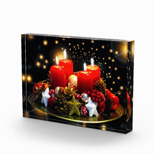 Weihnachtskerzendekor Fotoblock (Rechts)