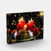 Weihnachtskerzendekor Fotoblock (Links)