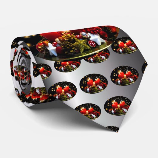 Weihnachtskerzendekor Krawatte (Gerollt)