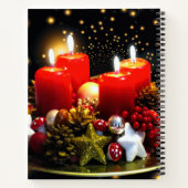 Weihnachtskerzendekor Notizblock (Rückseite)