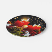 Weihnachtskerzendekor Pappteller (Schrägansicht)