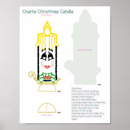 Weihnachtskerzendekor Poster